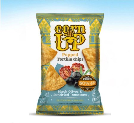 تورتيلا الذره الصفراء بطعم الزيتون مخبوزة بالفرن خاليه من الجلوتين 60غم