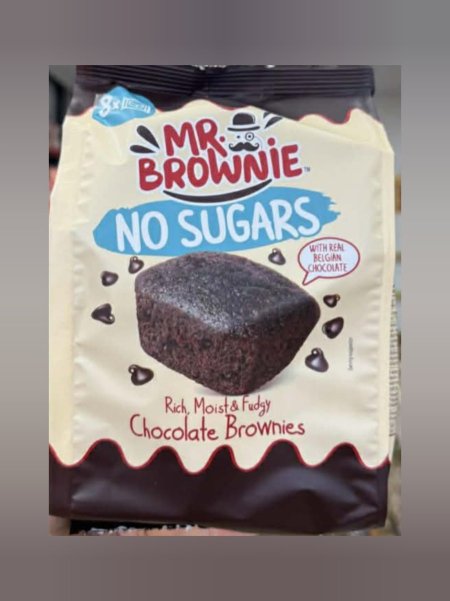 براوني مستر براوني بالشوكولاته خالي من السكر المضاف وزن 200غم
