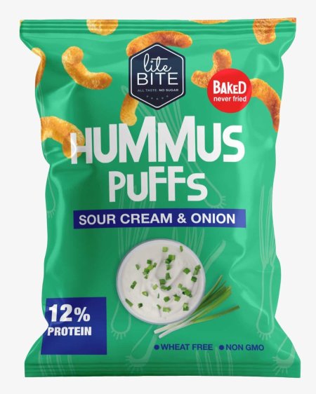 شيبس بمبا Lite bite 12%بروتين ساور كريم مخبوزة بالفرن 40غم