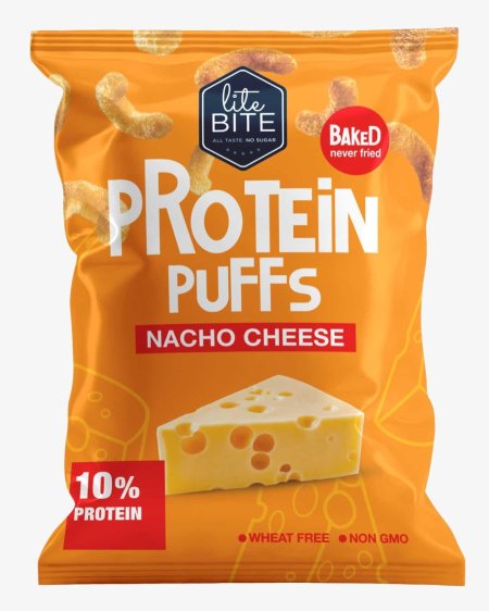 شيبس بمبا lite bite بطعم الجبنه مخبوزة بالفرن 12٪بروتين 40غم