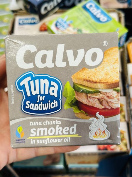 تونا ستيك مدخن Calvo للساندويشات 142غم