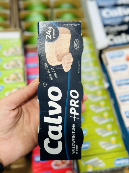 شرائح التونا Calvin pro الايطاليه عاليه البروتين قليله الدهون 3علب
