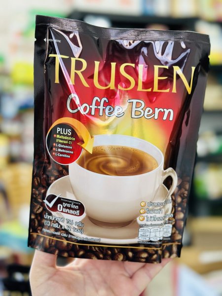 قهوه Truslen المدعمه بالألياف والجلوتامين والكرانتين والميثيونين بدون سكر مضاف