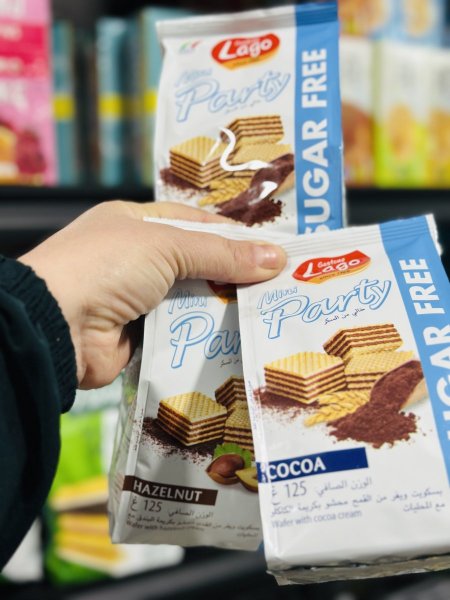 3اكياس ويفر بارتي قطع بدون سكر مضاف 125غم