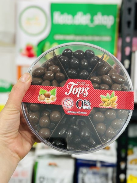 شوكلاته توبس هدايا دائري دراجيه بدون سكر خالي من الجلوتين 450غم