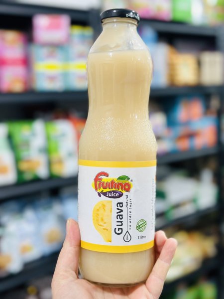 عصير fruitina طبيعي بطعم الجوافا بالستيفيا حجم لتر