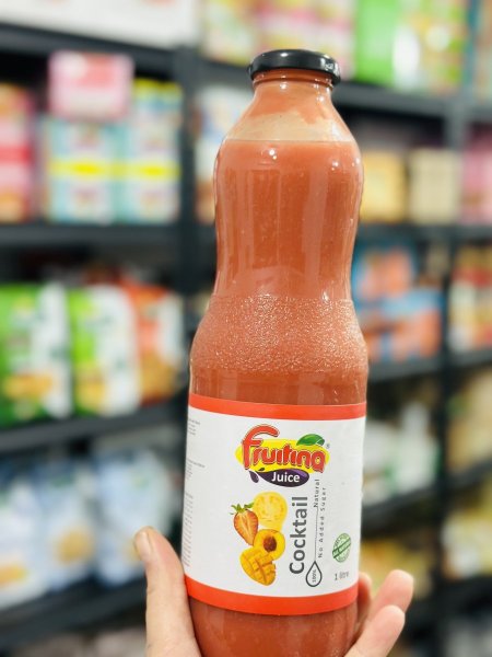 عصير fruitina طبيعي بطعم الكوكتيل بالستيفيا حجم لتر