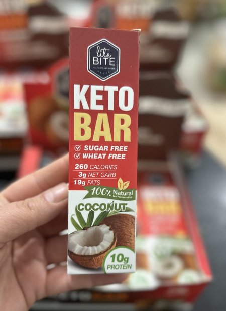 بروتين بار كيتو 10غم بروتين بدون سكر مضاف 60غم