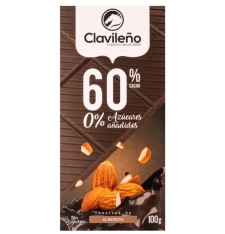 لوح شوكولاته غامقة اسباني بدون سكر باللوز