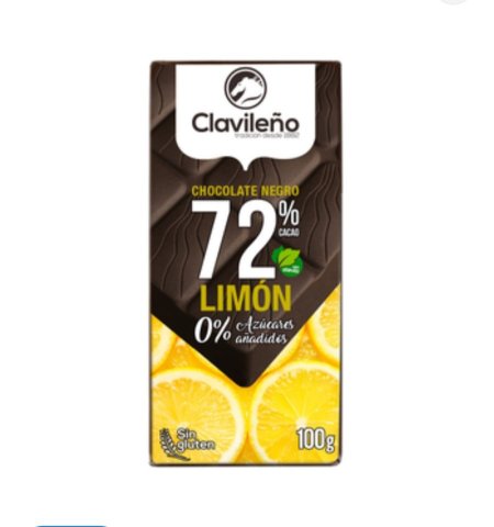 لوح شوكولاته اسباني  دارك بدون سكر بالليمون