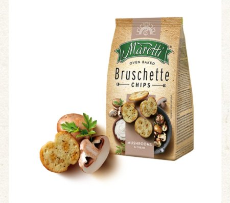 رقائق الخبز المحمص بطعم كريمة الفطر