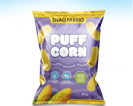 بمبا اصابع الذرة الحلوة 5٪بروتين خالي من السكر والجلوتين مخبوزة والصويا 60غم