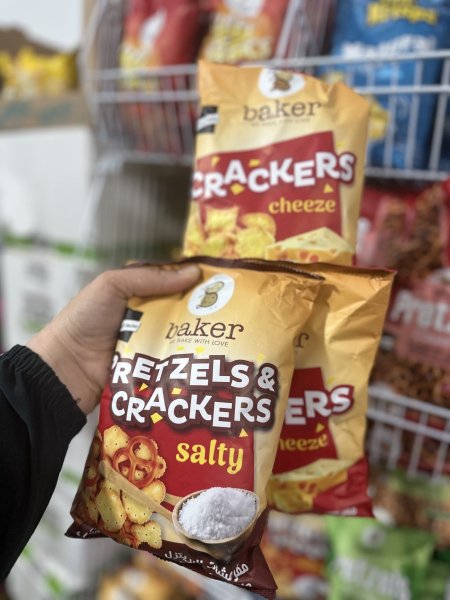 3 اكياس كراكر مخبوزه بالفرن 150 غم