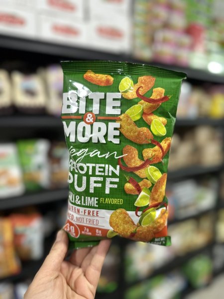 بمبا bite&more بالشطه والليمون 16 غم بروتين ✨8 غم الياف مخبوزه بالفرن بدون جلوتين ٥٠غم