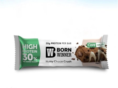 بروتين بار بورن وينر كور بلس 20غم بروتين بالشوكولاته والبندق والكاكاو بدون سكر 65غم