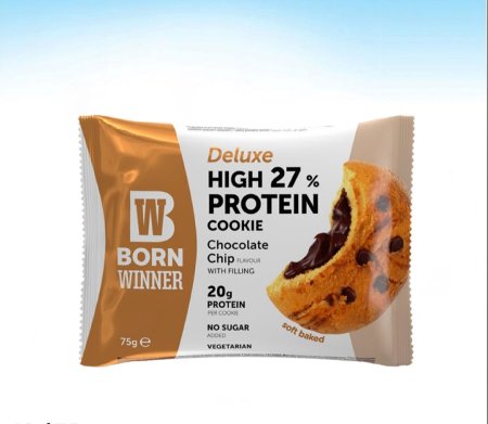 كوكيز بورن وينير ديلوكس 20غم بروتين بحشوة الشوكلاته بدون سكر 75غم