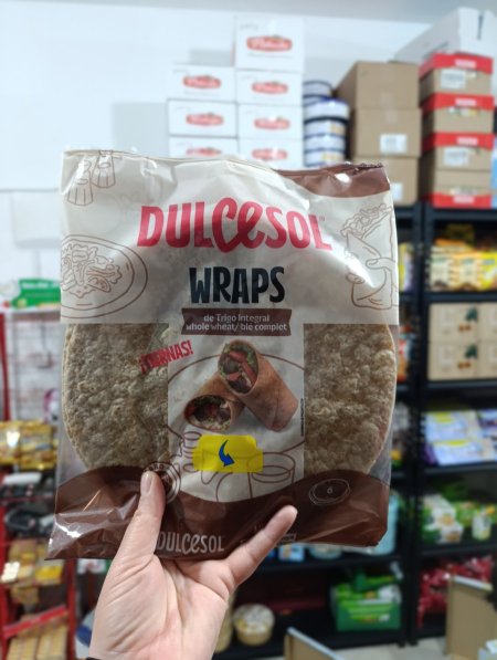 تورتيا الشوفان والقمح الكامل غنيه بالالياف والنخاله بدون سكر مضاف360غم