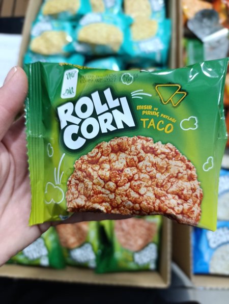 رقائق الذرة والأرز المخبوزة بدون سكر مضاف 30غم