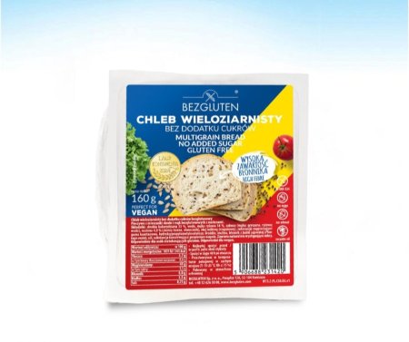 خبز التوست النباتي مع خليط وبذور الكتان وخالي من اللاكتوز خالي من الجلوتين وخالي من السكر 160غم