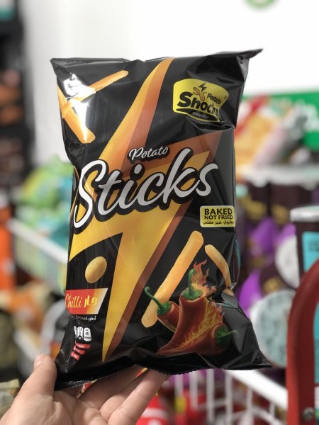 اصابع الذره المقرمشه sticks بطعم الفلفل الحار مخبوزه بالفرن 70غم