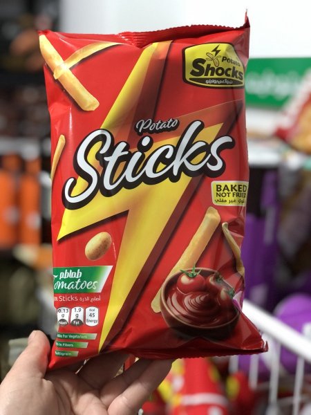 اصابع الذره المقرمشه sticks بطعم الكاتشب مخبوزه بالفرن 70غم