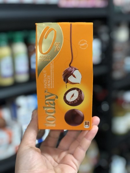 شوكلاته دراجيه حليب   توداي بحشوه البندق بدون سكر مضاف 60غم