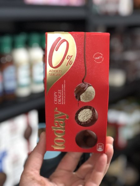 شوكلاته دراجيه حليب   توداي بحشوه الارز المقرمش بدون سكر مضاف 60غم