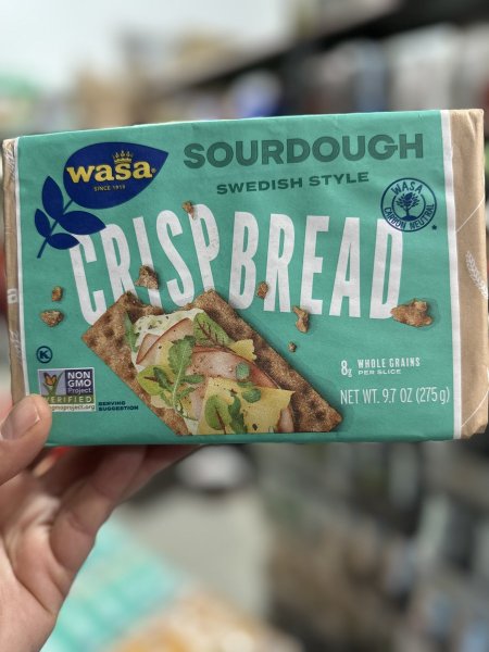 شرائح الخبز التوست sour dough بالحبوب الكامله والحنطه من وائل 270غم