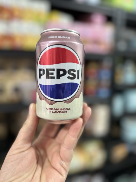 بيبسي بطعم الكريما بدون سكر مضاف صفر سعرات حراريه