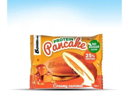 بان كيك بنكهة الكراميل 22٪بروتين بدون سكر مضاف40غم