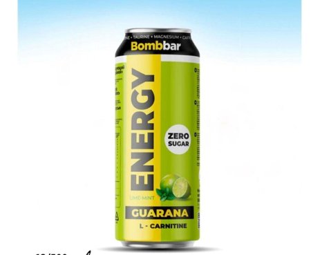 مشروب طاقة GUARANA الكارنتين ليمون ونعنع غني بالمغنيسيوم والكافيين والتورين بدون سكر مضاف 500مل