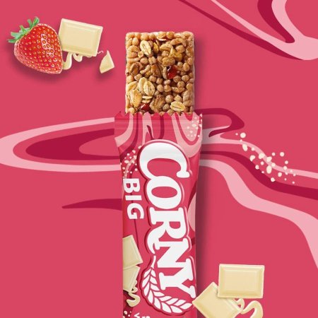 كورني شوفان بالفراولة شوكولاته بيضاء