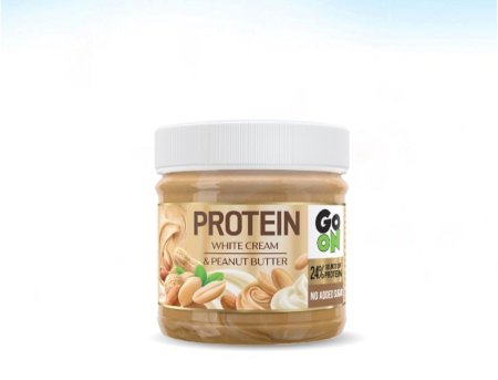 زبدة الفول السوداني المحمص مع الكريما البيضا 24٪بروتين بدون سكر مضاف 180غم