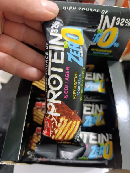 ويفر sweet plus 48%بروتين ✨مدعم بالكولاجين بدون سكر مضاف 42غم