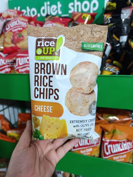 شيبس رقائق الارز الاسمر عالي الالياف خالي من الجلوتين 60غم