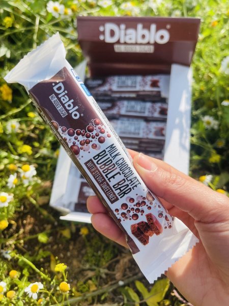 لوح شوكولاته ببلي من ديابلو خاليه من السكر المضاف