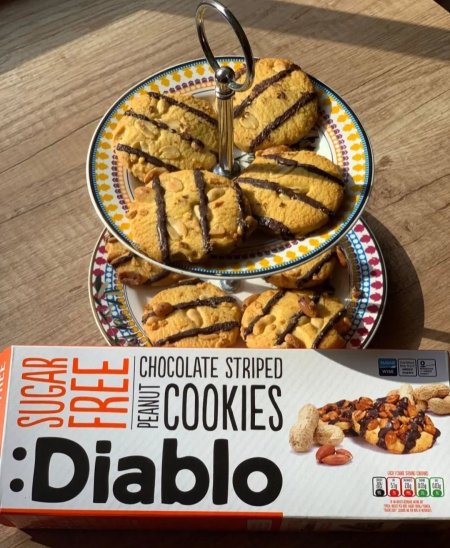 كوكيز الفول السوداني من ديابلو بدون سكر مضاف ✨