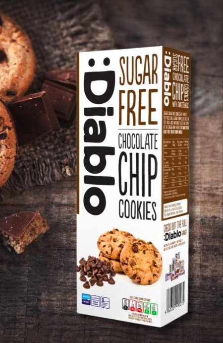 كوكيز ديابلو بحبيبات الشوكلاته بدون سكر مضاف ✨