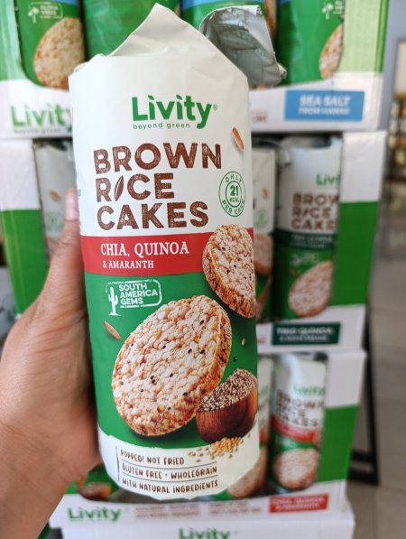 رايس كيك الرز البني خالي من الجلوتين قليل النشويات قليل السعرات الحرارية ✨