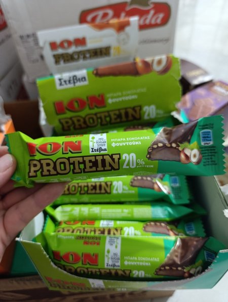 بروتين بار ايون الروسي 22٪بروتين بدون سكر مضاف بطعم البندق