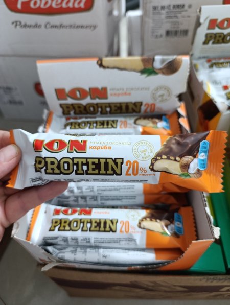 بروتين بار جوز الهند من ايون الروسية 22٪بروتين قليل السكر