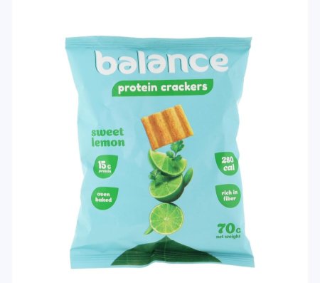 رقائقbalanceالمقرمشة مخبوزة15غم بروتين بطعم الليمون 70غم