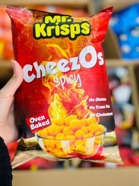 كرات البمبا بطعم الجبنه الحارة مخبوزة بالفرن بدون سكر مضاف 80غم