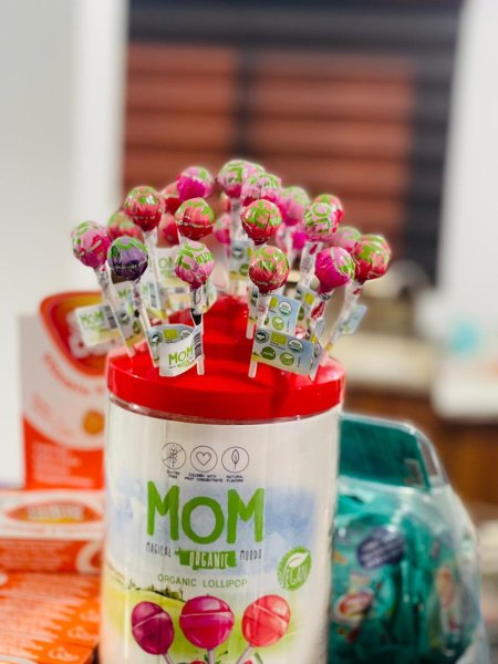 مصاص طبي عضوي بدون سكر خالي من الجلوتين مضاف عدد6