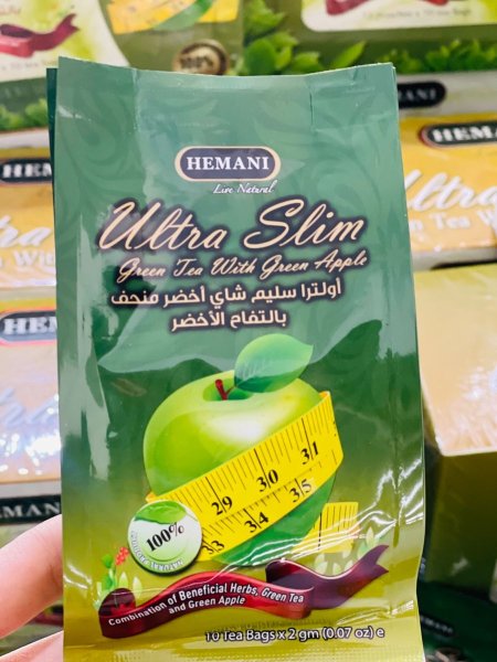 شاي تنحيف الترا سليم بطعم التفاح 10اكياس