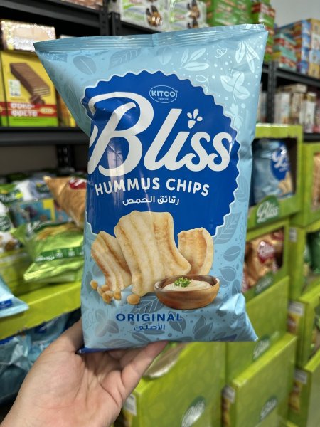 رقائق الحمص من BLISS عاليه الالياف غنيه بالبروتين غير مقليه
