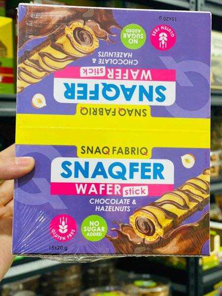 علبة ويفر ستيك خالي من السكر المضاف وخالي من الجلوتين 15حبة