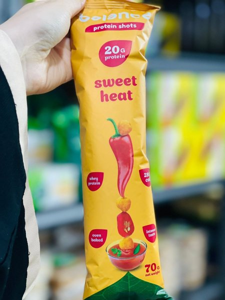 مقرمشات balance بالشطةعالية البروتين 20غم بروتين مخبوزة بالفرن70غم