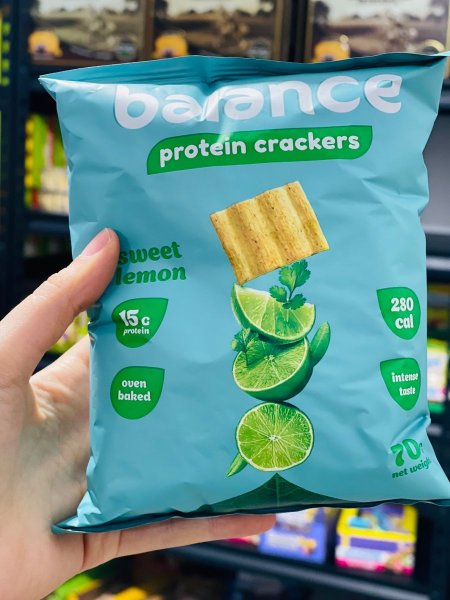 مقرمشات balance عالي البروتين 15غم بروتين مخبوزة بطعم الليمون