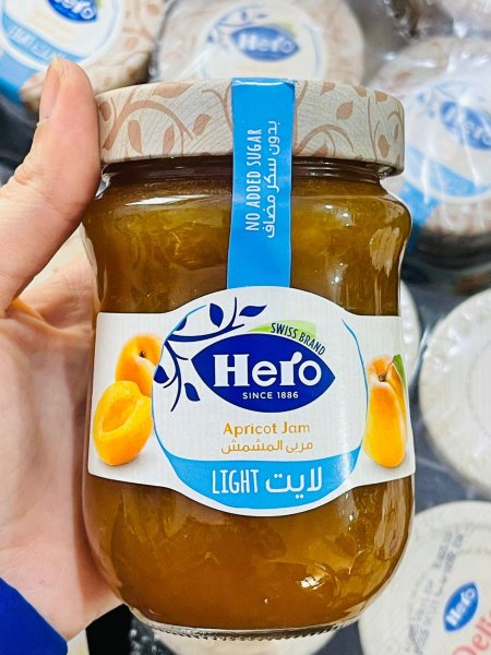 مربى hero بطعم الفراولة بدون سكر مضاف 320غم